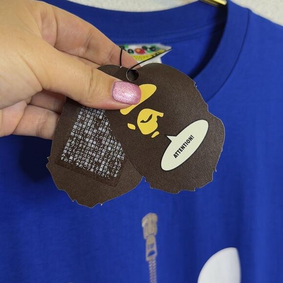 NWT- BAPE -Shark Tee- Dark Blue- Size XXL - Picture 5 of 13